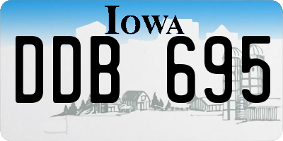 IA license plate DDB695