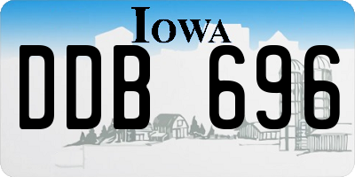 IA license plate DDB696