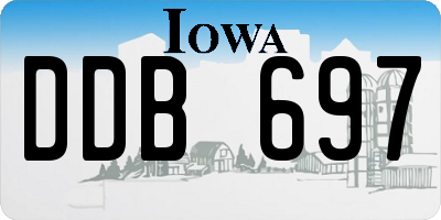 IA license plate DDB697