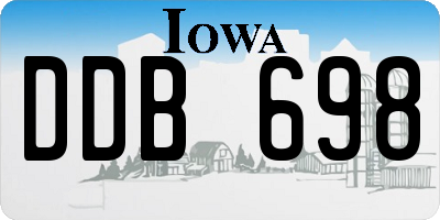 IA license plate DDB698
