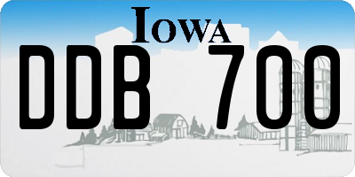 IA license plate DDB700