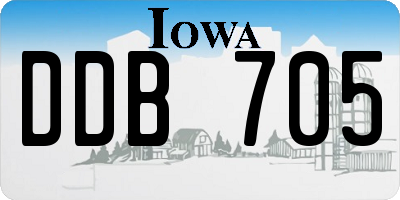 IA license plate DDB705