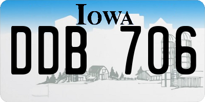 IA license plate DDB706
