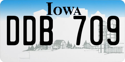 IA license plate DDB709