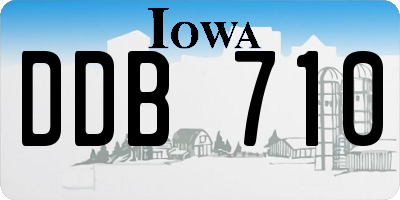 IA license plate DDB710