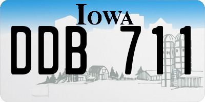 IA license plate DDB711