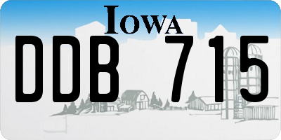 IA license plate DDB715