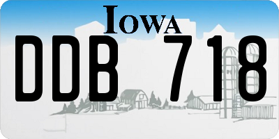 IA license plate DDB718