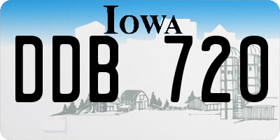 IA license plate DDB720