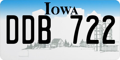 IA license plate DDB722
