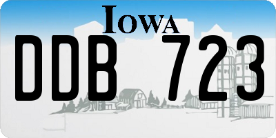 IA license plate DDB723