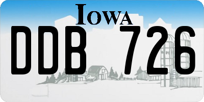IA license plate DDB726