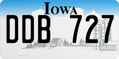 IA license plate DDB727
