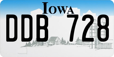 IA license plate DDB728