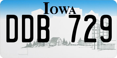 IA license plate DDB729