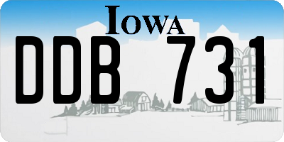 IA license plate DDB731