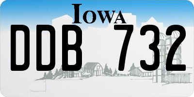 IA license plate DDB732