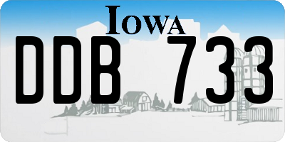 IA license plate DDB733