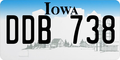 IA license plate DDB738