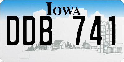IA license plate DDB741