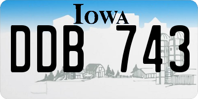 IA license plate DDB743