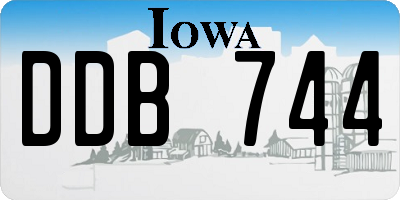 IA license plate DDB744