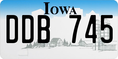 IA license plate DDB745