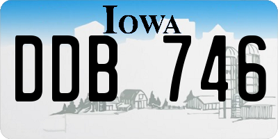 IA license plate DDB746