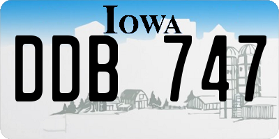 IA license plate DDB747