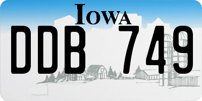 IA license plate DDB749