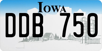 IA license plate DDB750