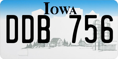 IA license plate DDB756
