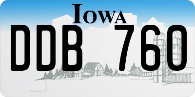 IA license plate DDB760