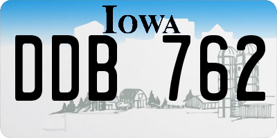 IA license plate DDB762