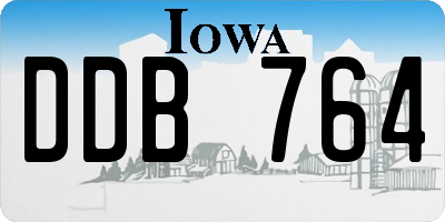 IA license plate DDB764