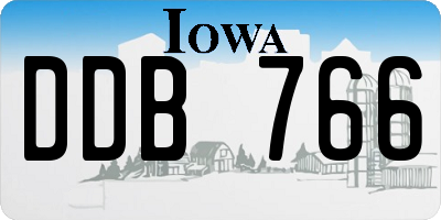 IA license plate DDB766