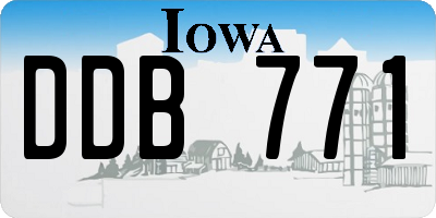 IA license plate DDB771