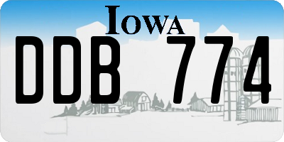 IA license plate DDB774