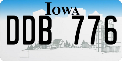 IA license plate DDB776