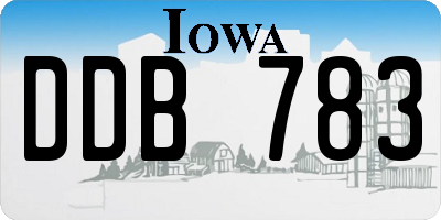 IA license plate DDB783