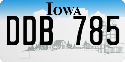 IA license plate DDB785