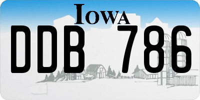 IA license plate DDB786