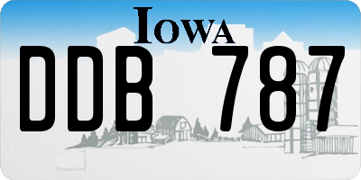 IA license plate DDB787