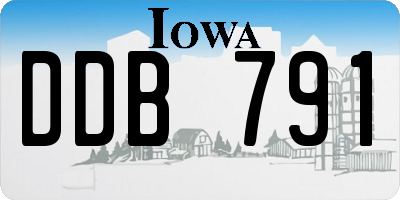 IA license plate DDB791