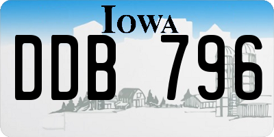 IA license plate DDB796