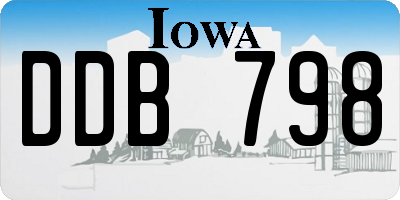IA license plate DDB798