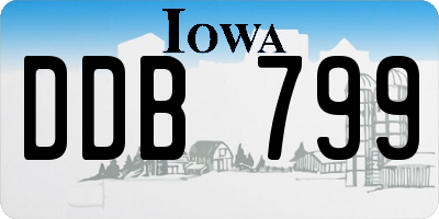 IA license plate DDB799