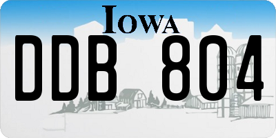 IA license plate DDB804