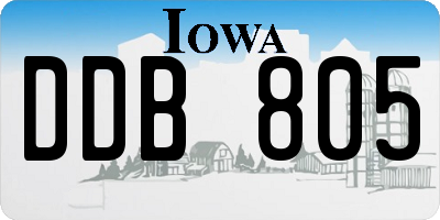 IA license plate DDB805