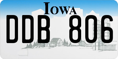 IA license plate DDB806
